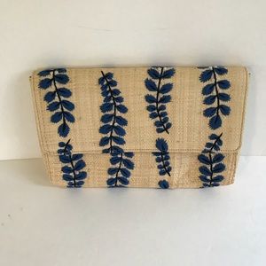 Boden Woven Embroidered Clutch